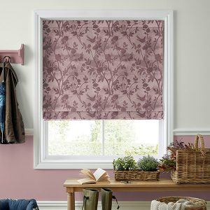 Eglantine Silhouette Woven Mulberry Roman Blind