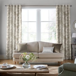 Eglantine Silhouette Woven White Sands Curtain