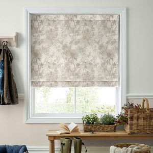 Eglantine Silhouette Woven White Sands Roman Blind