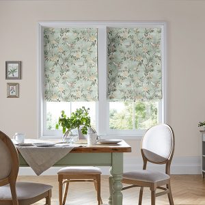 Eglantine Smoke Green Roman Blind