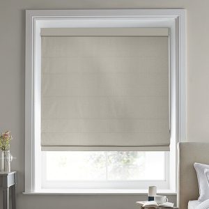 Gingham Almond Roman Blind