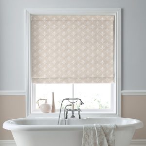 Lady Fern Embroidery Almond Roman Blind