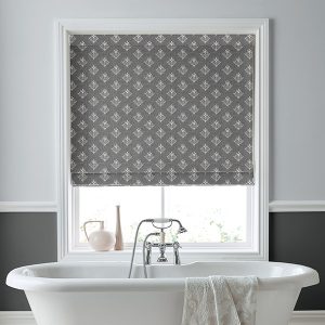 Lady Fern Embroidery Steel Roman Blind