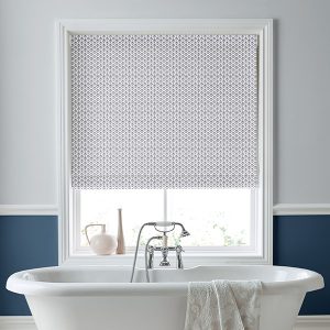 Lady Fern French Navy Roman Blind