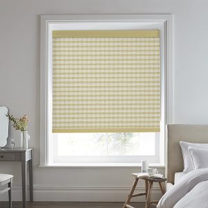 Alphabet Gingham Yellow Roller Blinds