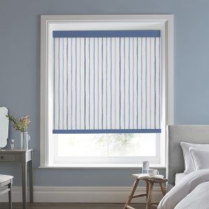 Painterly Stripe Blue Roller Blinds