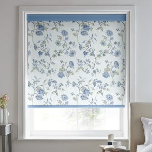 Rambling Rector Blue Sky Roller Blinds