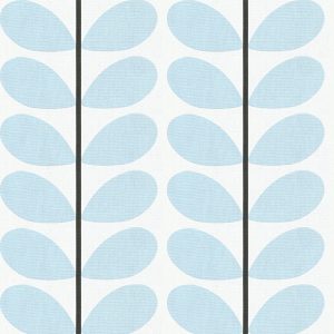 Two Colour Stem Powder Blue Roman Blind