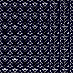 Linear Stem Navy Whale Curtain