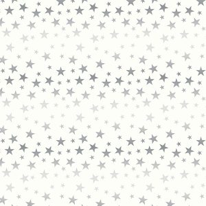 Twinkle Stars Silver Curtain