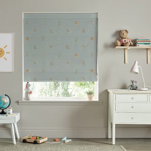 Bears Sage Green Roman Blind