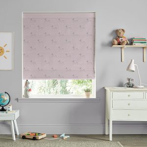 Fairground Ponies Soft Pink Roman Blind