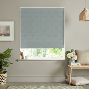 Dragonfly Teal Roman Blind