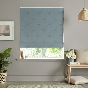 Fetch  Teal Roman Blind