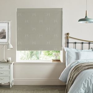 Boxing Hares Dove Roman Blind