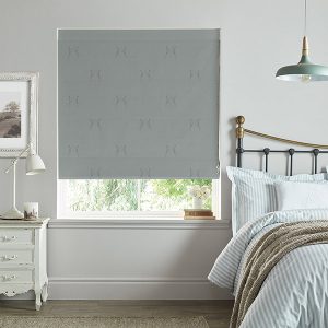 Boxing Hares Deep Duckegg Roman Blind