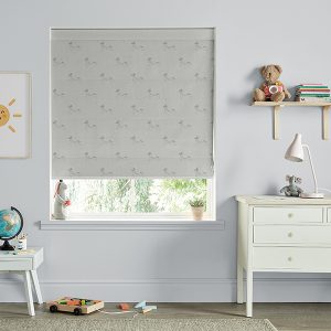 Fairground Ponies Warm Grey Roman Blind