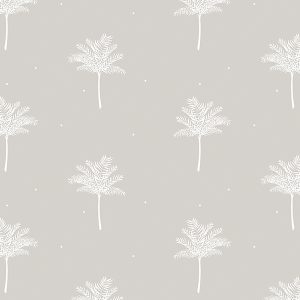 Small Palm Tree Linen Curtain