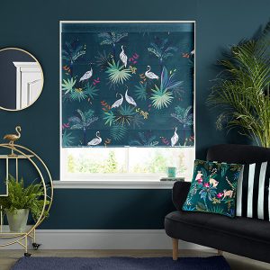 Heron  Teal Roman Blind