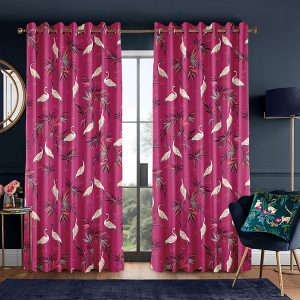 Heron Fuchsia Curtain