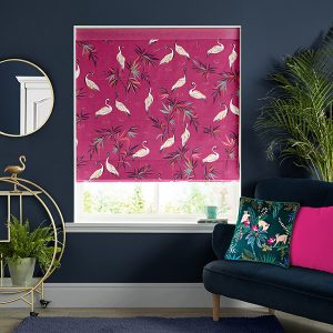 Heron Fuchsia Roman Blind