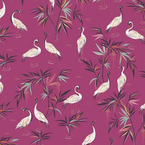 Heron Fuchsia Roman Blind