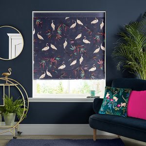 Heron Smokey Blue Roman Blind