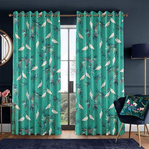 Heron Green Curtain