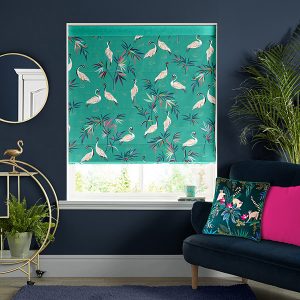 Heron Green Roman Blind