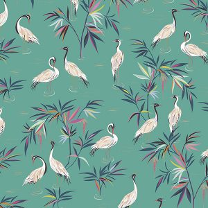 Heron Green Roman Blind