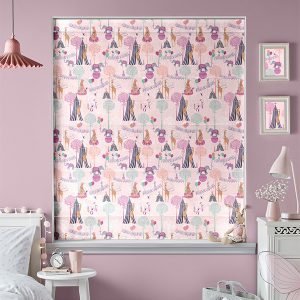 Circus Pink Roman Blind