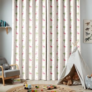 Flamingo Cream Curtain