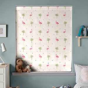 Flamingo Cream Roman Blind