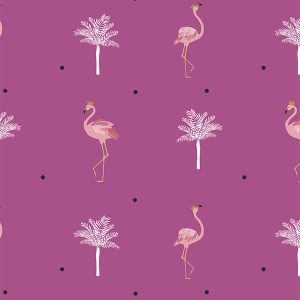 Flamingo  Pink Curtain