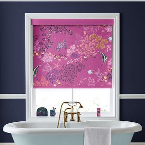 Underwater Mauve Roller Blinds