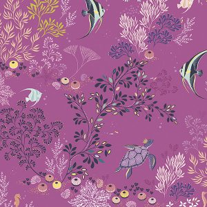 Underwater Mauve Roller Blinds