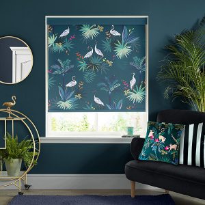 Heron  Teal Roller Blinds