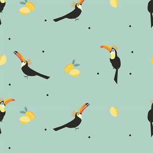 Toucans Aqua Roller Blinds