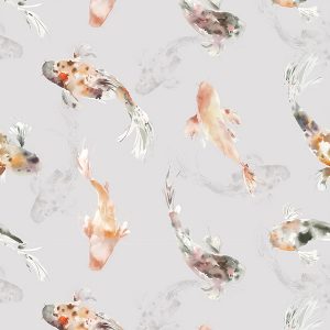 Koi Carp Amber Curtain