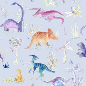 Dinos Violet Curtain