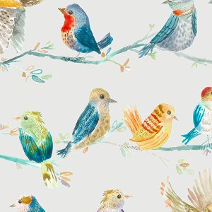 Birdy Branch Sunshine Roman Blind