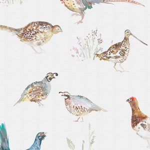 Gamebirds Cream Roman Blind